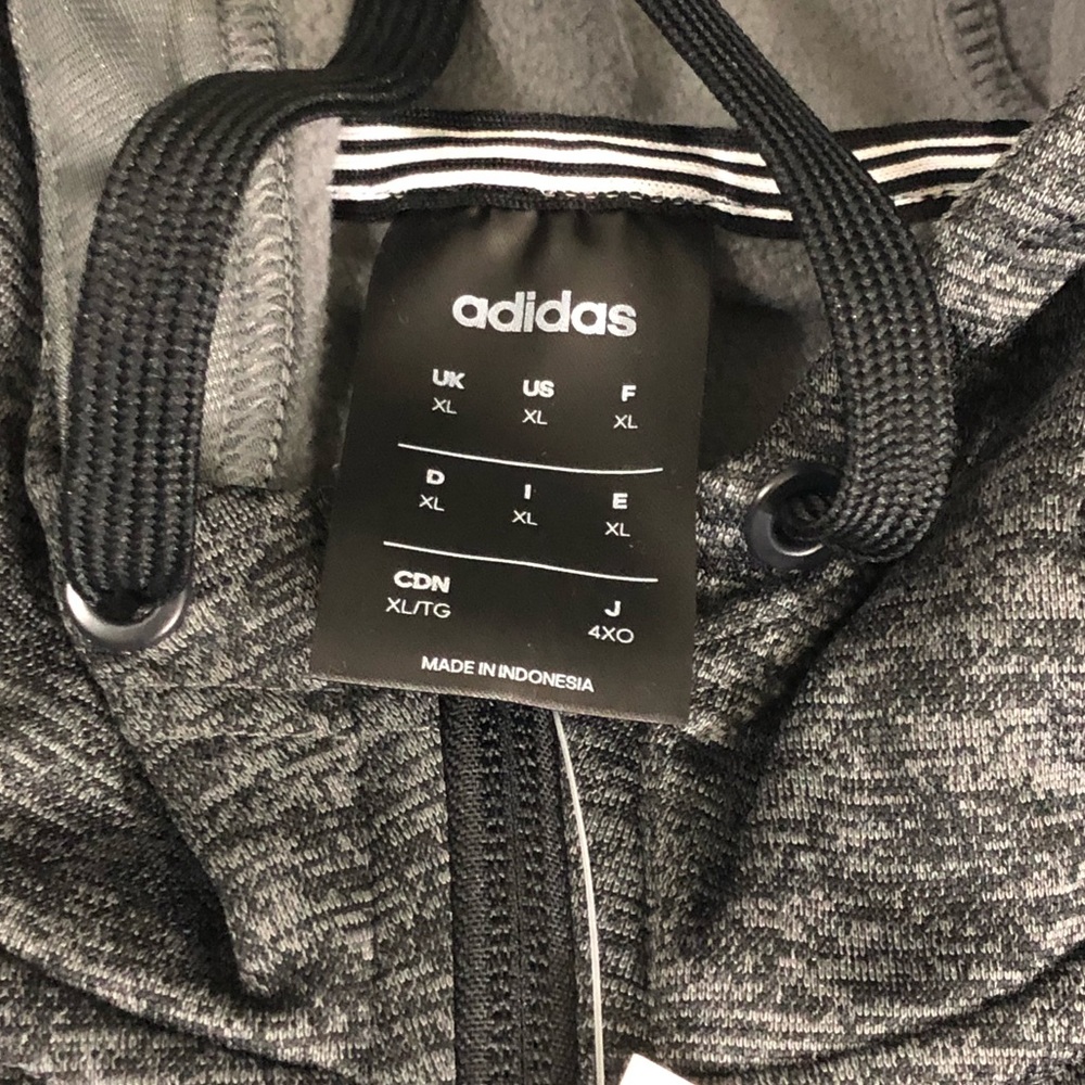 Men’s NWT Adidas Full Zip Sweatshirt With Hoodie - Picture 7 of 8